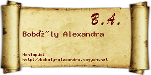 Bobály Alexandra névjegykártya