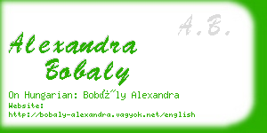 alexandra bobaly business card